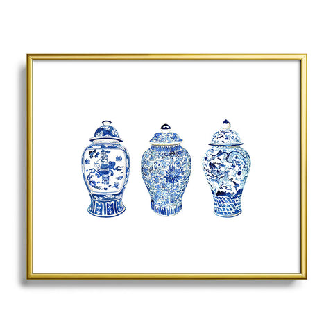 Annechovie GINGER JAR TRIO Metal Framed Art Print