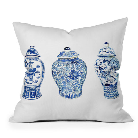 Annechovie GINGER JAR TRIO Throw Pillow