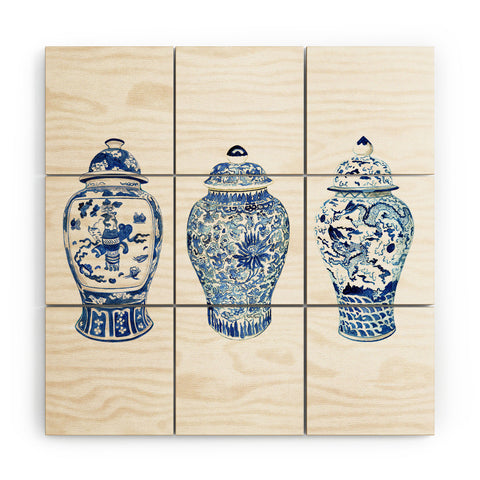 Annechovie GINGER JAR TRIO Wood Wall Mural