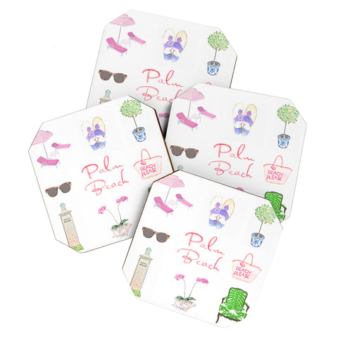 Annechovie PALM BEACH II Coaster Set