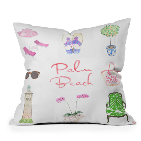 Annechovie PALM BEACH II Throw Pillow