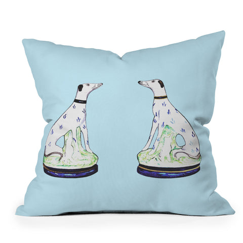 Annechovie STAFFORDSHIRE HOUNDS Outdoor Throw Pillow