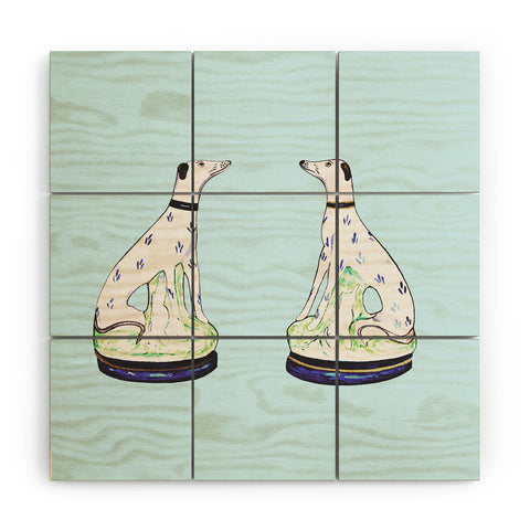 Annechovie STAFFORDSHIRE HOUNDS Wood Wall Mural