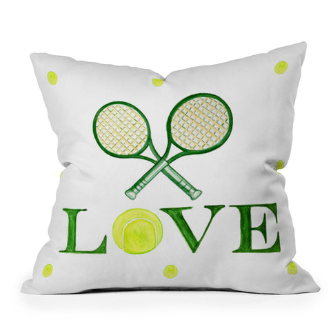 Annechovie TENNIS LOVE Throw Pillow