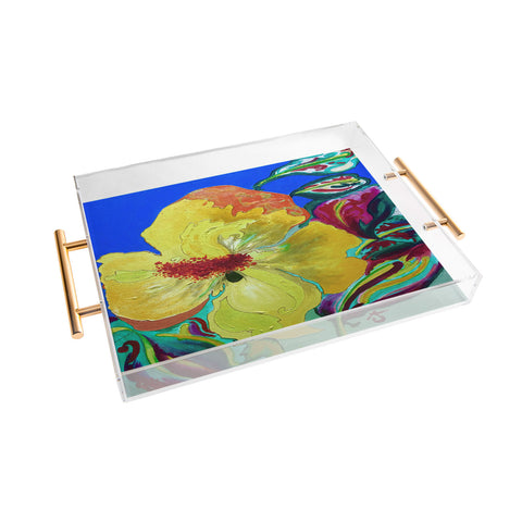 ANoelleJay Birthday Acrylic Yellow Orange Acrylic Tray