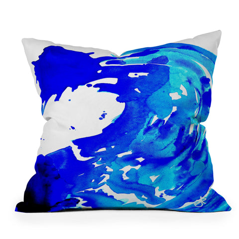 ANoelleJay Save The Water Watercolour Outdoor Throw Pillow
