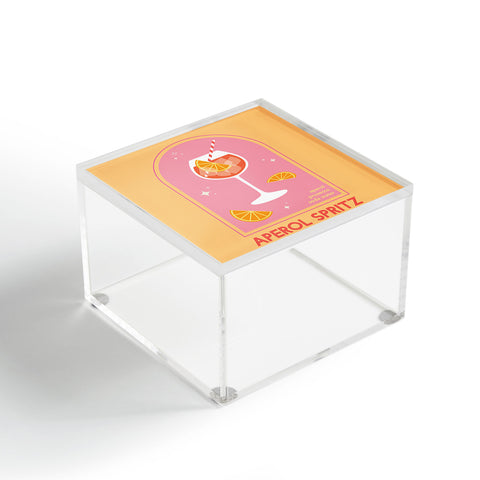 April Lane Art Aperol Spritz Cocktail Acrylic Box