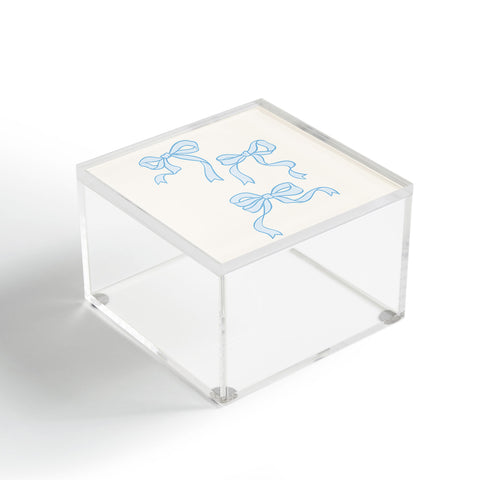 April Lane Art Blue Bows Acrylic Box