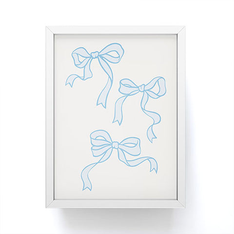 April Lane Art Blue Bows Framed Mini Art Print Square