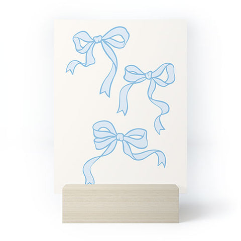 April Lane Art Blue Bows Mini Art Print