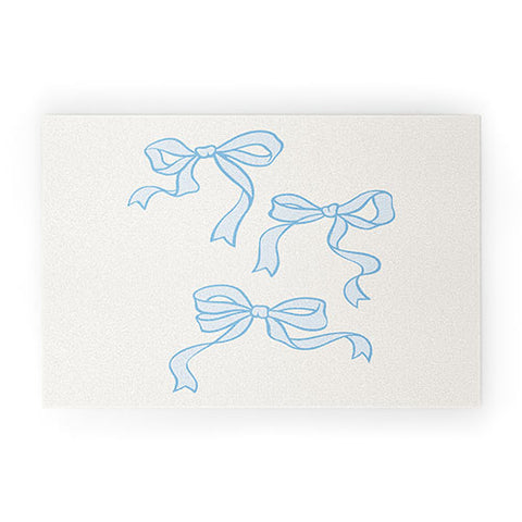 April Lane Art Blue Bows Welcome Mat