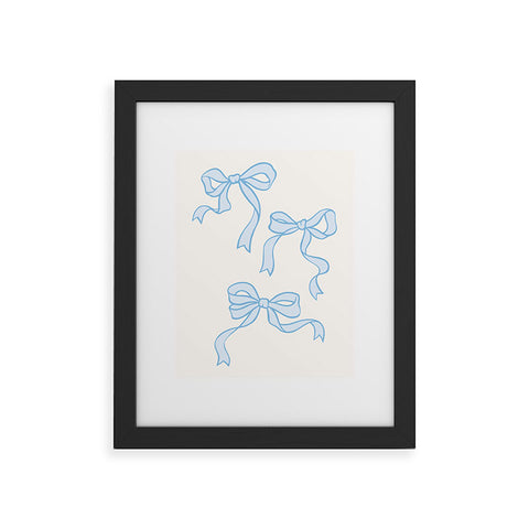 April Lane Art Blue Bows Framed Art Print