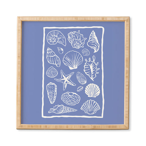 April Lane Art Blue Seashells Framed Wall Art