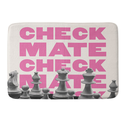 April Lane Art Checkmate I Memory Foam Bath Mat
