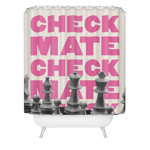 April Lane Art Checkmate I Shower Curtain