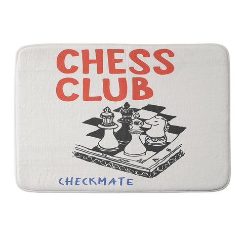 April Lane Art Chess Club Memory Foam Bath Mat