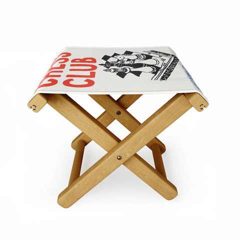 April Lane Art Chess Club Folding Stool