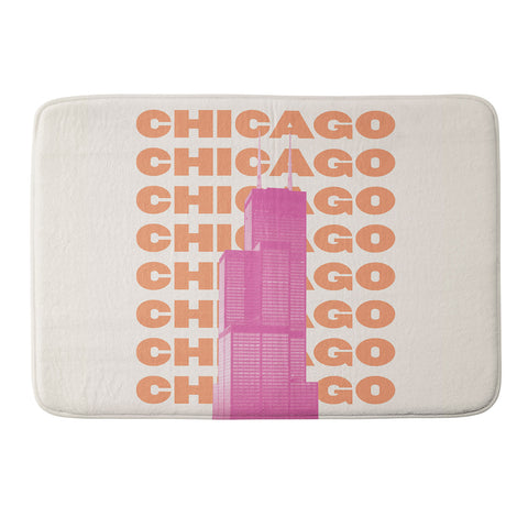 April Lane Art Chicago Willis Tower Memory Foam Bath Mat