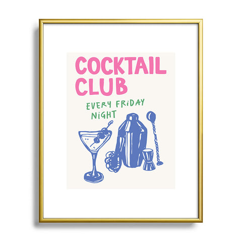 April Lane Art Cocktail Club Metal Framed Art Print