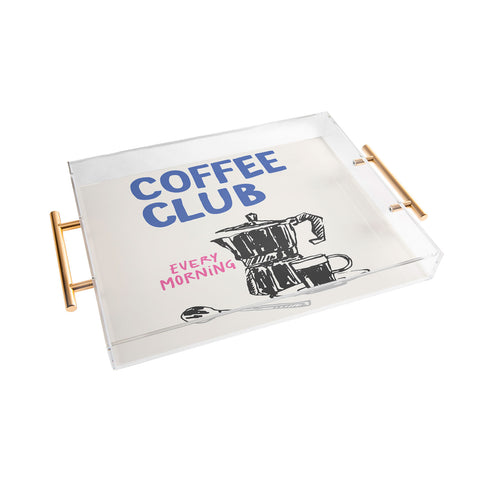 April Lane Art Coffee Club Acrylic Tray