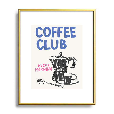 April Lane Art Coffee Club Metal Framed Art Print