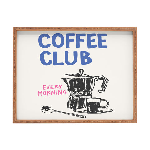 April Lane Art Coffee Club Rectangular Tray
