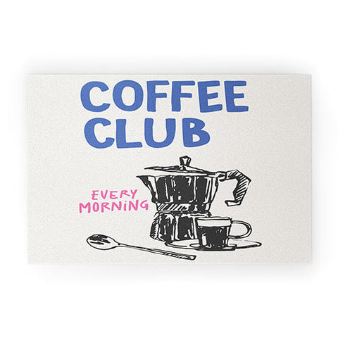 April Lane Art Coffee Club Welcome Mat