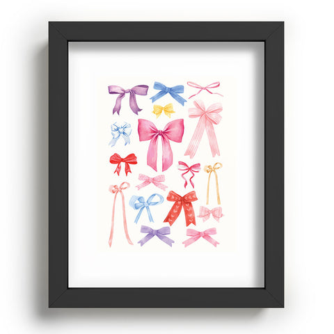 April Lane Art Cute Bows Ribbons Recessed Framing Rectangle