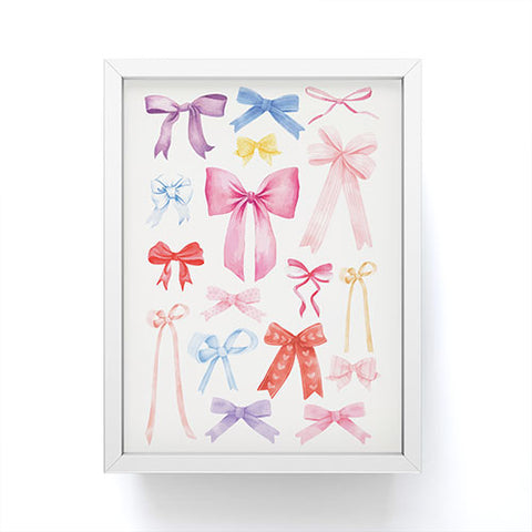 April Lane Art Cute Bows Ribbons Framed Mini Art Print