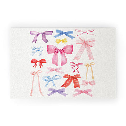 April Lane Art Cute Bows Ribbons Welcome Mat