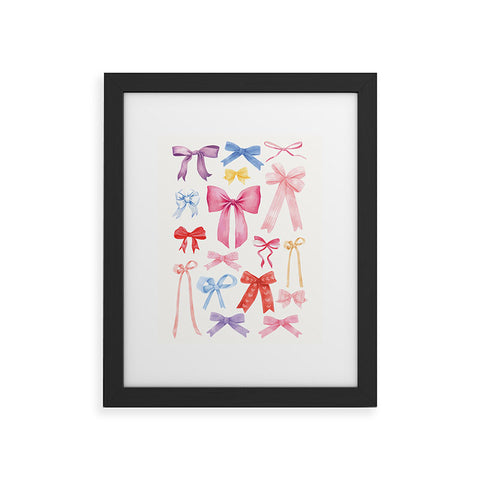 April Lane Art Cute Bows Ribbons Framed Art Print