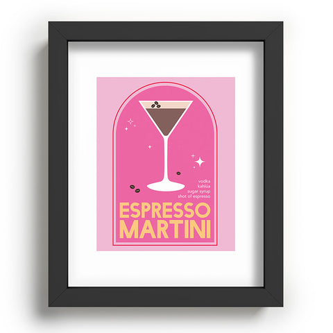 April Lane Art Espresso Martini Cocktail I Recessed Framing Rectangle