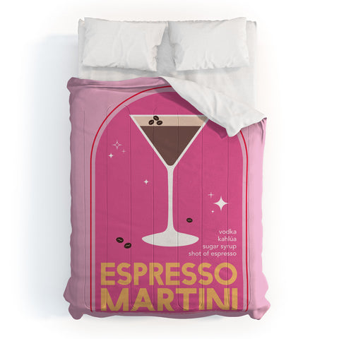 April Lane Art Espresso Martini Cocktail I Comforter