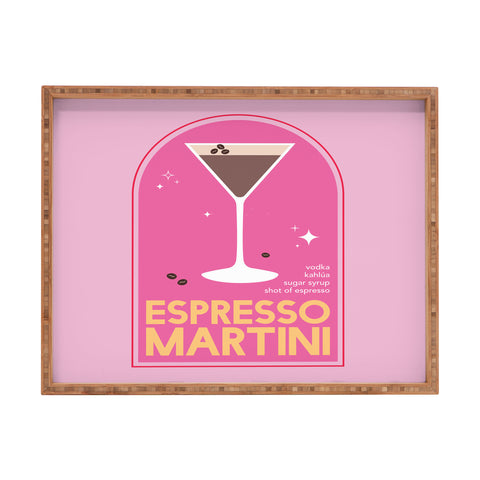 April Lane Art Espresso Martini Cocktail I Rectangular Tray