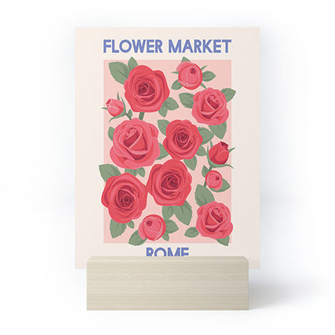 April Lane Art Flower Market Rome Roses Mini Art Print