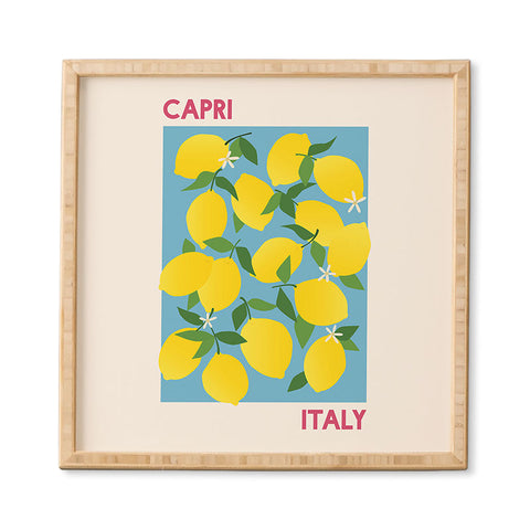 April Lane Art Fruit Market Capri Italy Lemon Framed Wall Art