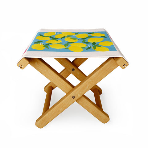April Lane Art Fruit Market Capri Italy Lemon Folding Stool