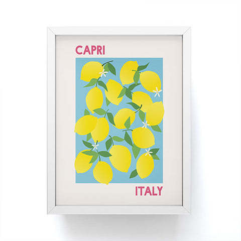 April Lane Art Fruit Market Capri Italy Lemon Framed Mini Art Print