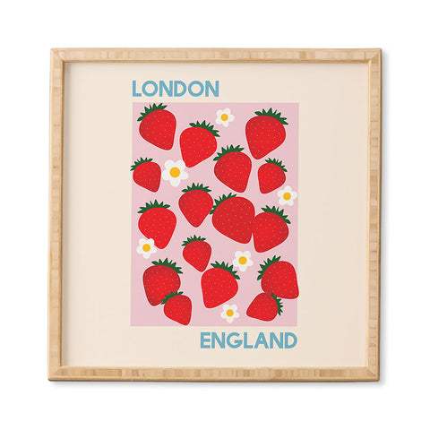 April Lane Art Fruit Market London England Strawberries Framed Wall Art
