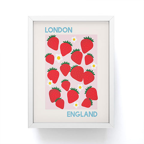 April Lane Art Fruit Market London England Strawberries Framed Mini Art Print