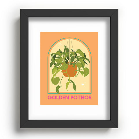 April Lane Art Golden Pothos Houseplant Recessed Framing Rectangle