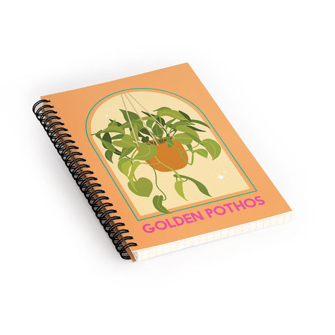 April Lane Art Golden Pothos Houseplant Spiral Notebook