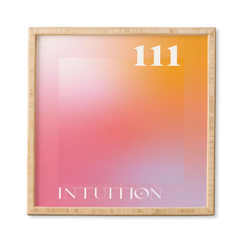 April Lane Art Gradient Angel Number 111 Framed Wall Art