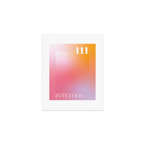 April Lane Art Gradient Angel Number 111 Art Print