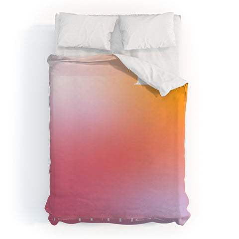 April Lane Art Gradient Angel Number 111 Duvet Cover