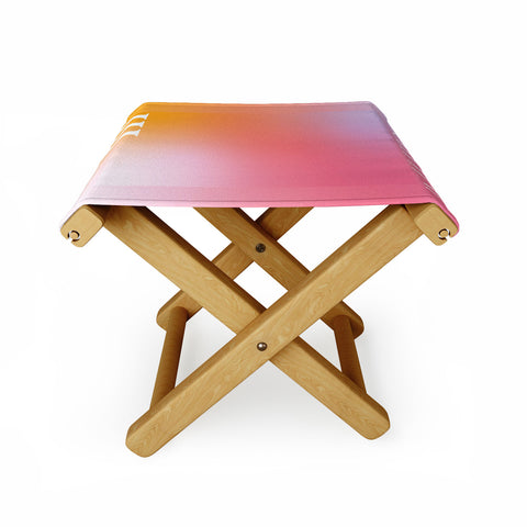 April Lane Art Gradient Angel Number 111 Folding Stool