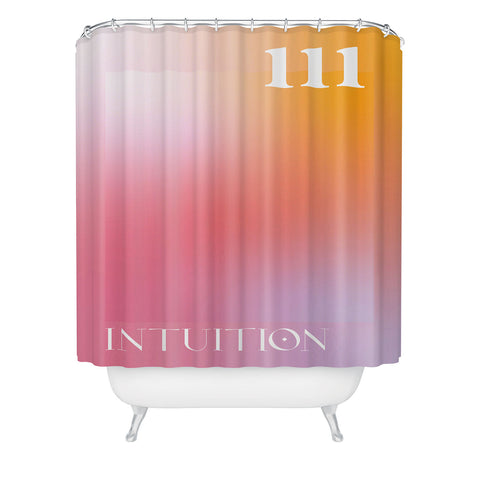 April Lane Art Gradient Angel Number 111 Shower Curtain