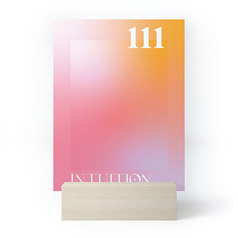 April Lane Art Gradient Angel Number 111 Mini Art Print