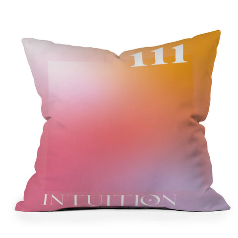 April Lane Art Gradient Angel Number 111 Throw Pillow