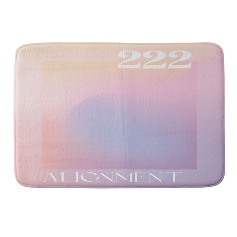 April Lane Art Gradient Angel Number 222 Memory Foam Bath Mat